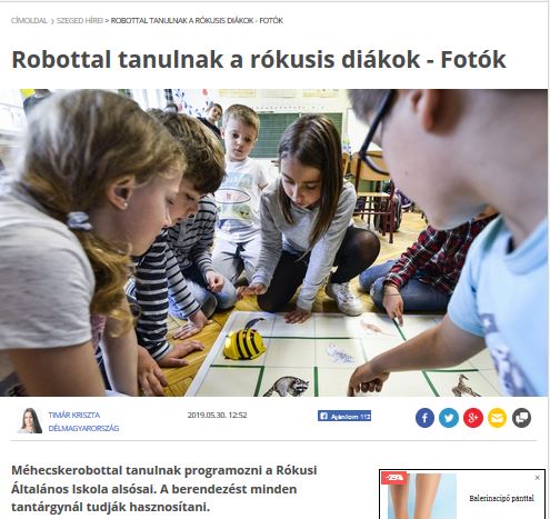 Robotika alsósoknak - a Délmagyar is megtisztelt minket