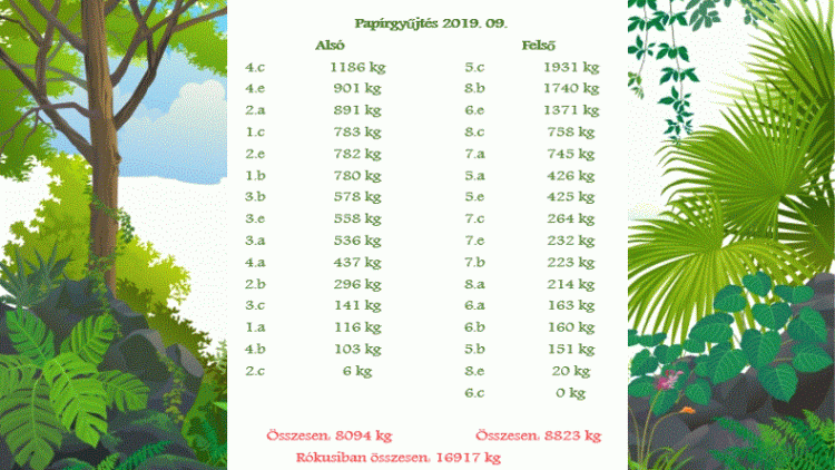 Őszi papírgyűjtés: 16.917kg!