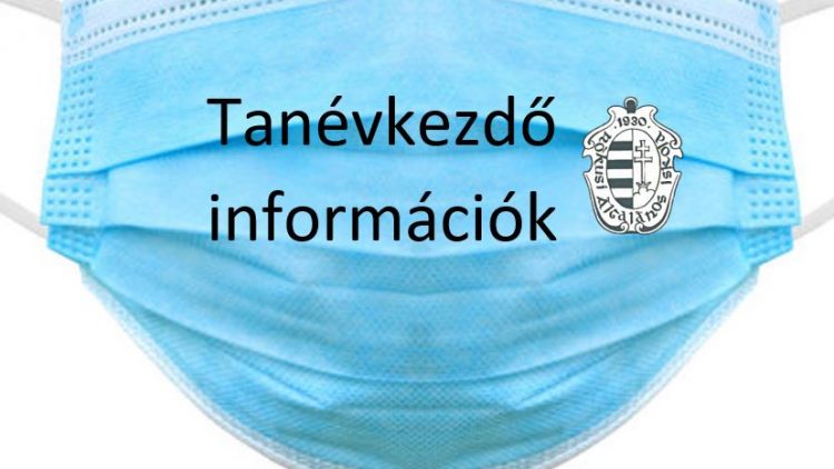 Frissítve!!! Tanévkezdő információk 2-8. évfolyamosoknak