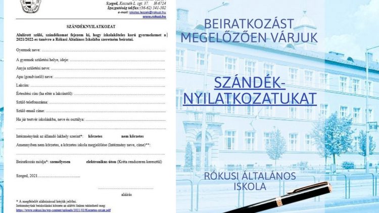 Beiratkozást megelőző szándéknyilatkozat