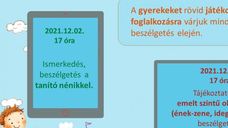 December 9-én ismét online találkozó az óvodás családokkal