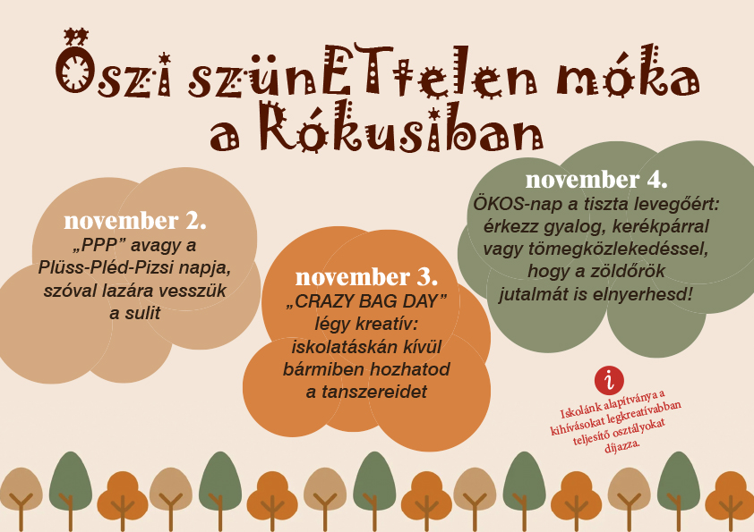 Őszi szün(ET)telen móka a Rókusiban