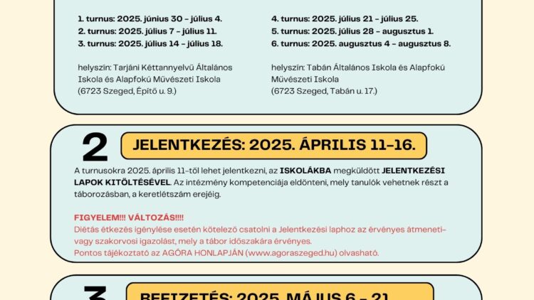 Agóra nyári táborok