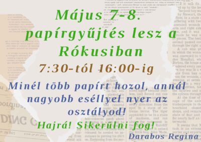 Tavaszi papírgyűjtés