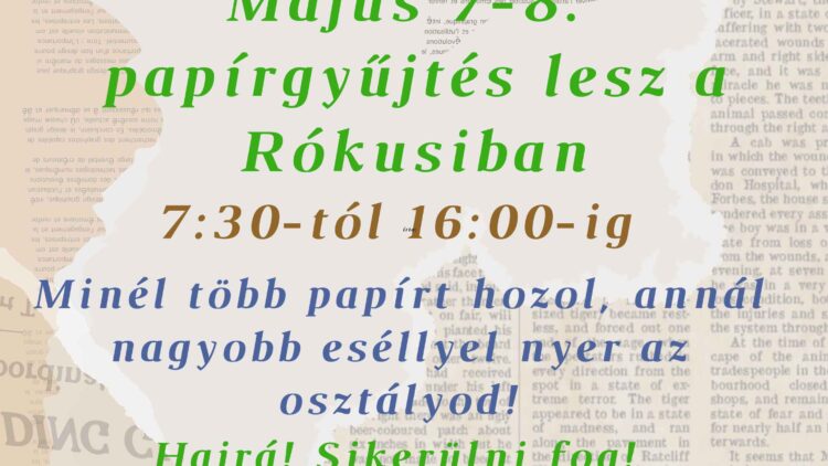 Tavaszi papírgyűjtés
