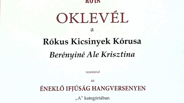 Ezüst minősítést szereztünk az Éneklő Ifjúságon!