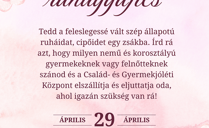 Jótékonysági ruhagyűjtés