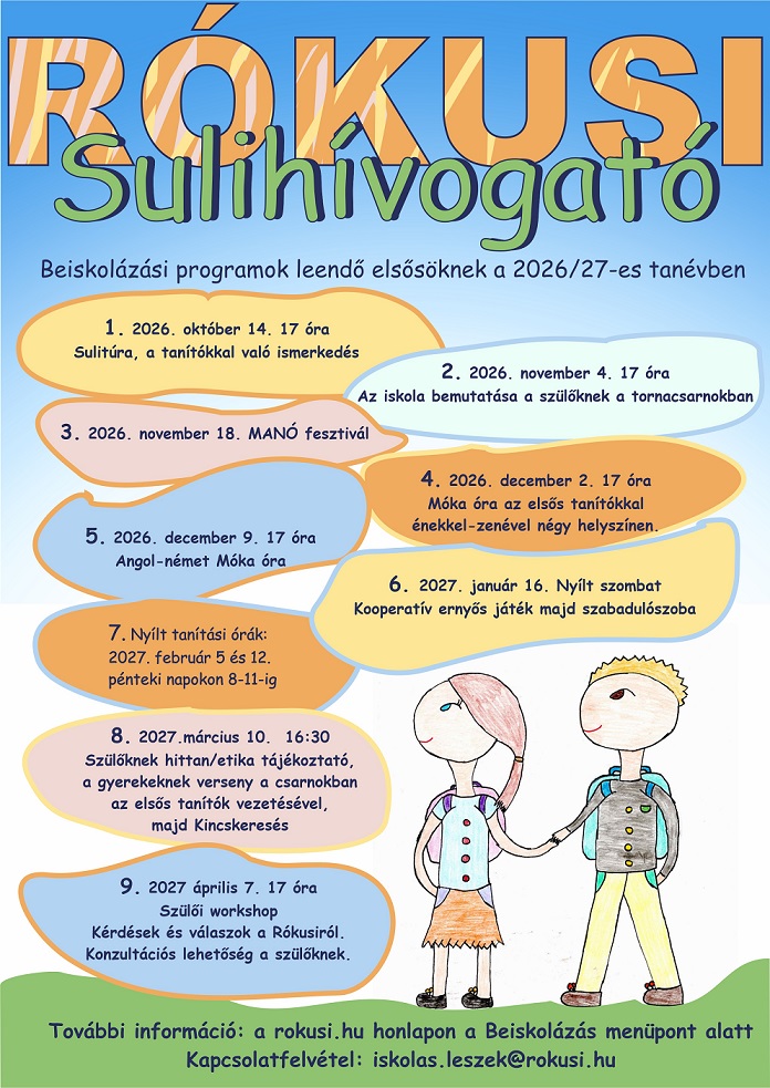 Rókusi Általános Iskola – Sulihívogató 2026/2027